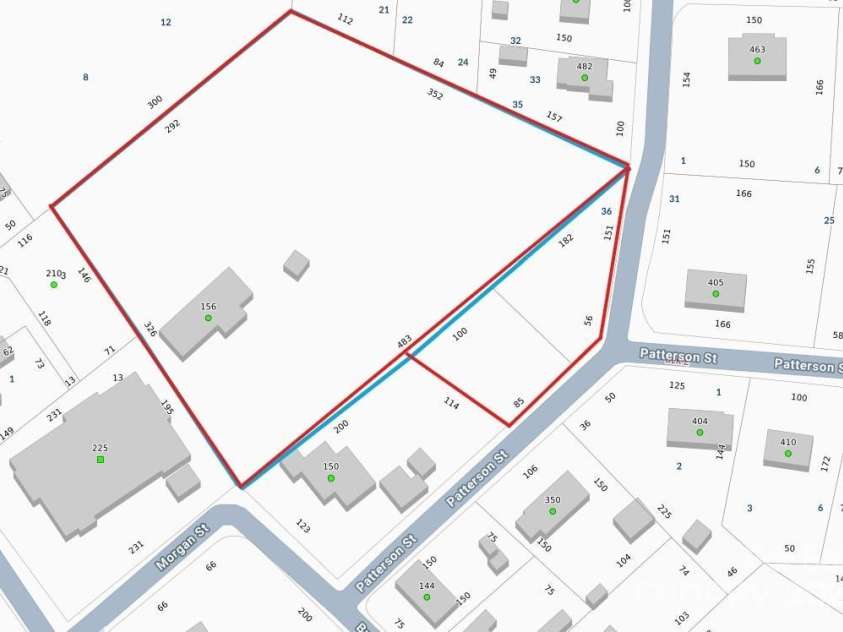 156 Brooks Street, Troutman, NC 28166.  MLS# CAR4310048, YatesRealty ID 4182. Parcel map