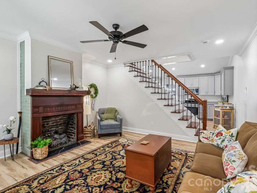 105 Maple Street, Badin, NC 28009.  MLS# CAR4409947, YatesRealty ID 41821. Living Room