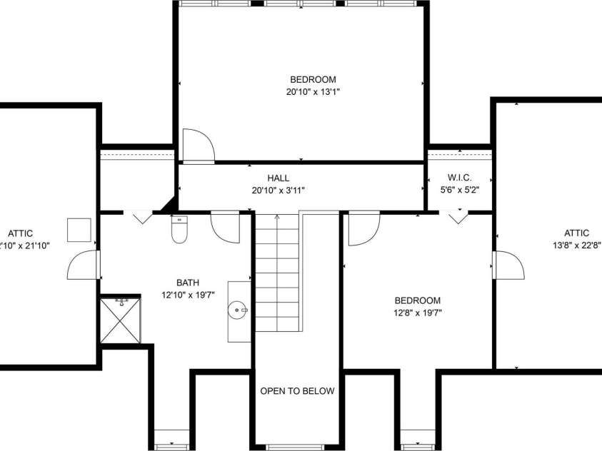 38 Peterson Lane, Green Mountain, NC 28740.  MLS# CAR4405533, YatesRealty ID 41828. Floor plan upper level