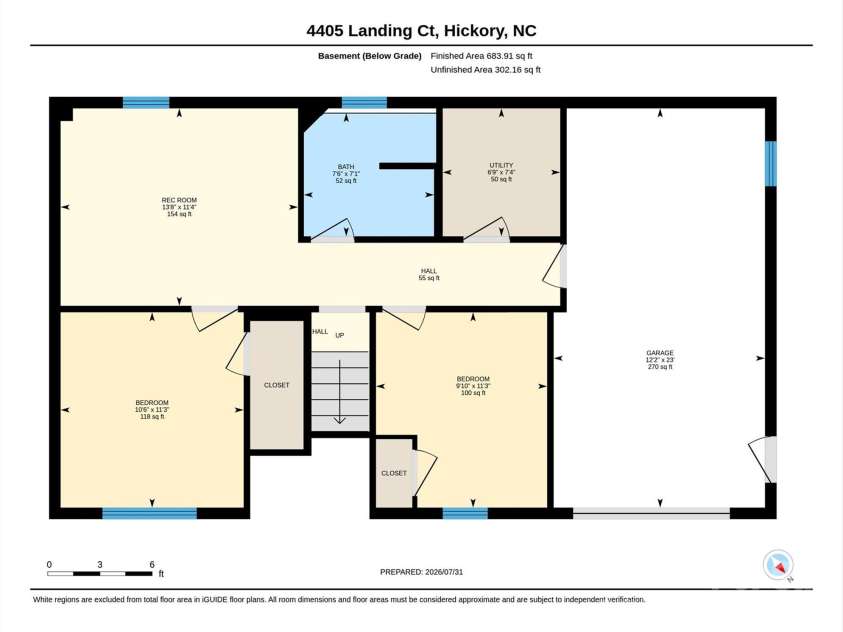 4405 Landing Court, Hickory, NC 28602.  MLS# CAR4409127, YatesRealty ID 41830. Bonus Space