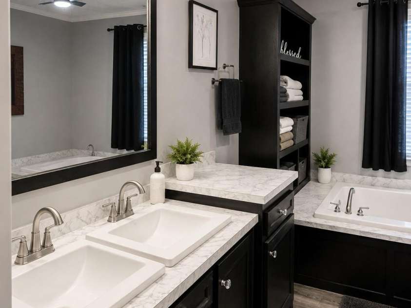 534 Browns Hill Road, Locust, NC 28097.  MLS# CAR4410937, YatesRealty ID 41835. Master Bathroom