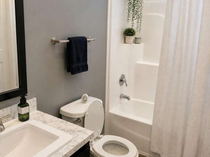 534 Browns Hill Road, Locust, NC 28097.  MLS# CAR4410937, YatesRealty ID 41835. Secondary Bathroom