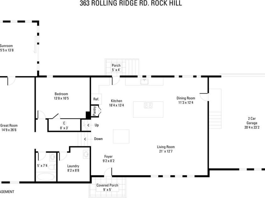 363 Rolling Ridge Road, Rock Hill, SC 29730.  MLS# CAR4404633, YatesRealty ID 41857. 2,628 sq ft