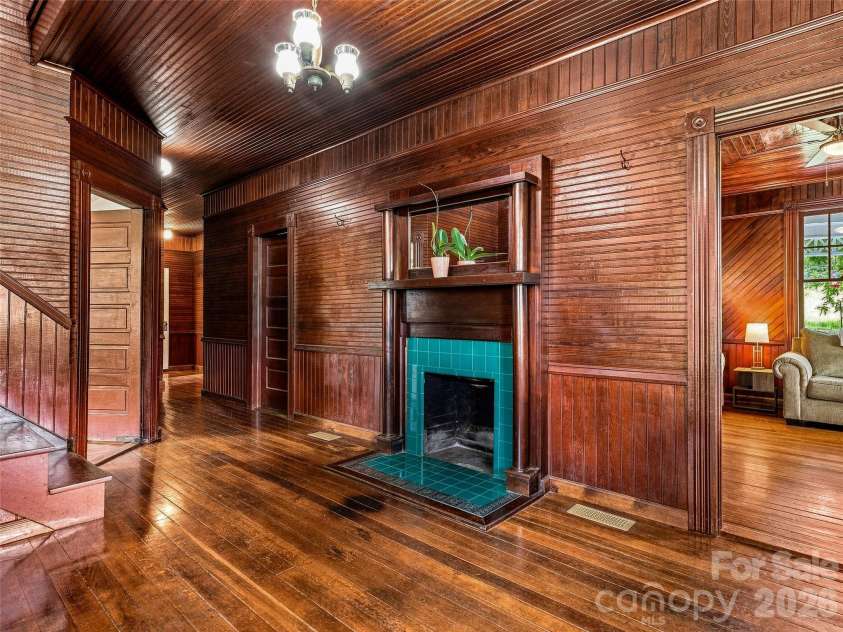 5 Clarks Cove Road, Leicester, NC 28748.  MLS# CAR4411750, YatesRealty ID 41911. Original tile hearth