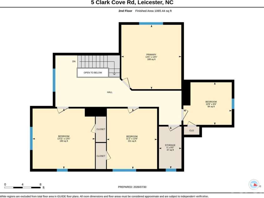5 Clarks Cove Road, Leicester, NC 28748.  MLS# CAR4411750, YatesRealty ID 41911. Second Floor Plan