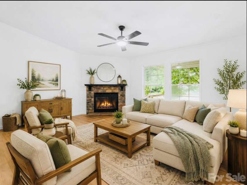 398 Staton Road, Flat Rock, NC 28731.  MLS# CAR4404515, YatesRealty ID 41912. Virtually staged Den