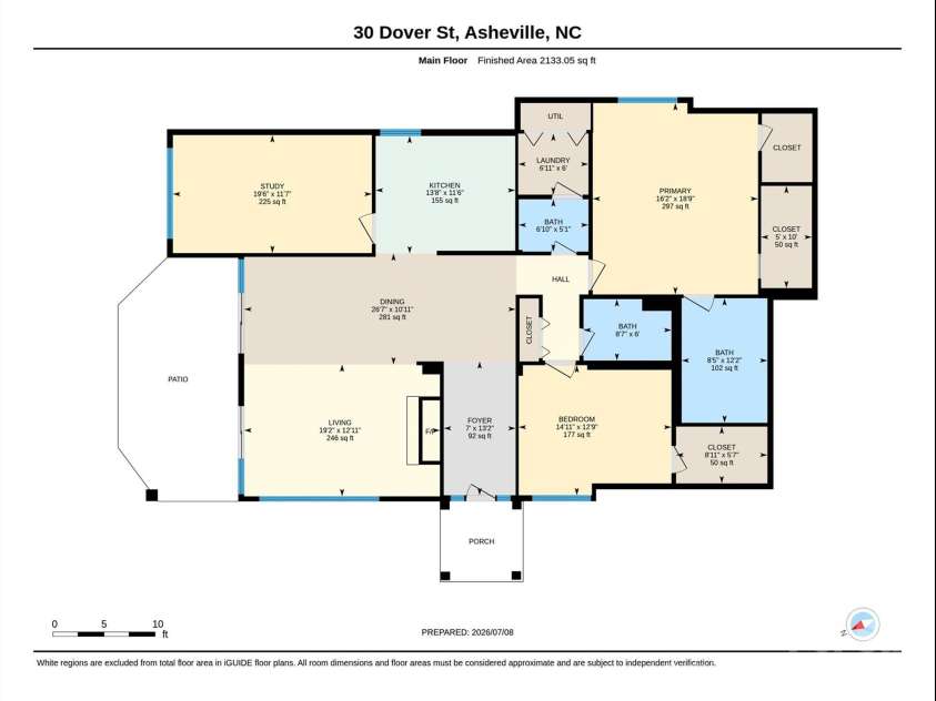30 Dover Street, Asheville, NC 28804.  MLS# CAR4370162, YatesRealty ID 41916. 