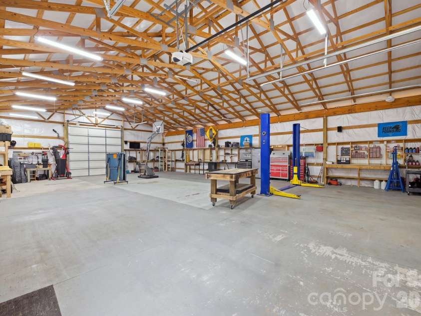 1325 Mount Zion Church Road, Iron Station, NC 28080.  MLS# CAR4411155, YatesRealty ID 41919. Image of detached garage using declutter feature