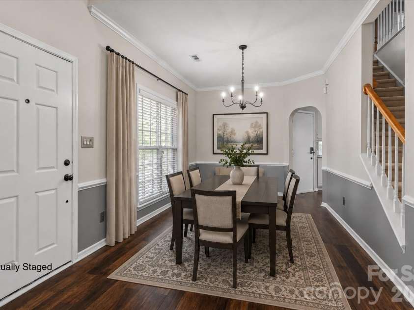 9407 Hillston Ridge Road, Huntersville, NC 28078.  MLS# CAR4398846, YatesRealty ID 41949. Virtually Staged Dining Room