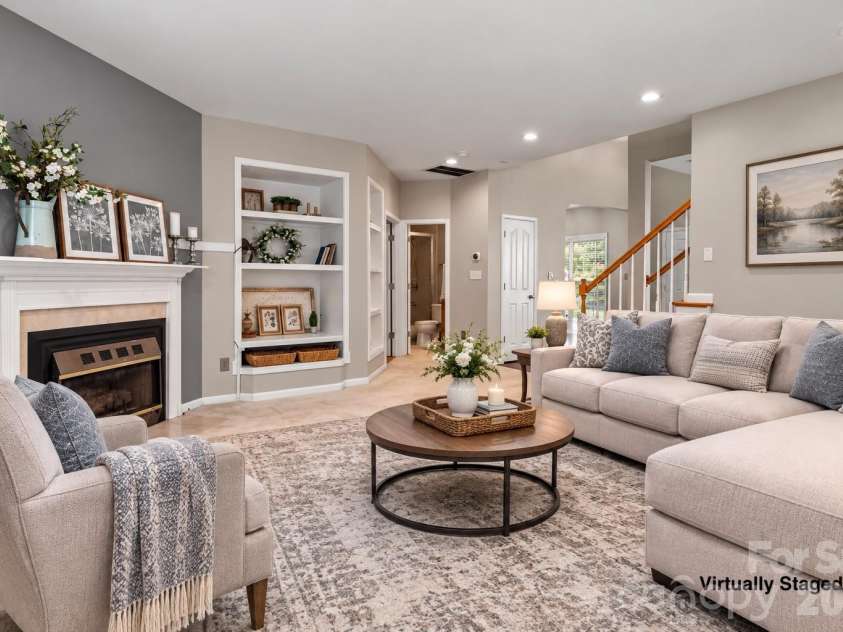 9407 Hillston Ridge Road, Huntersville, NC 28078.  MLS# CAR4398846, YatesRealty ID 41949. Virtually Staged Great Room
