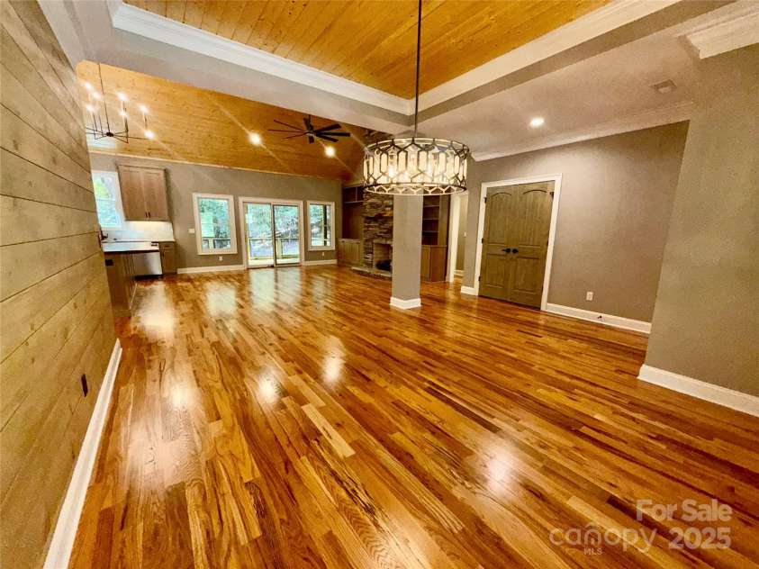 230 Catatoga Path, Brevard, NC 28712.  MLS# CAR4311178, YatesRealty ID 4201. Dining Area Open to Great Room
