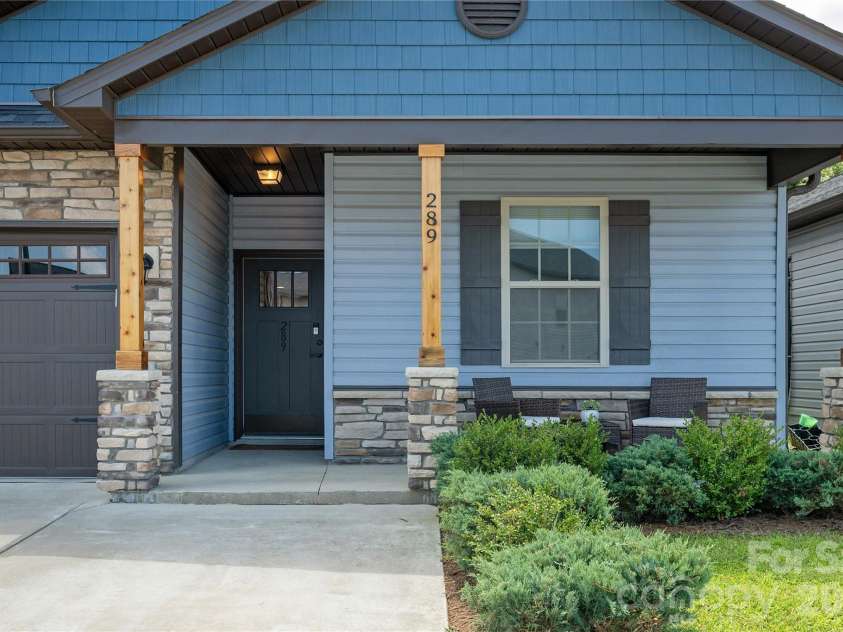 289 Cardwell Lane, Fletcher, NC 28732.  MLS# CAR4412328, YatesRealty ID 42012. Covered front Porch