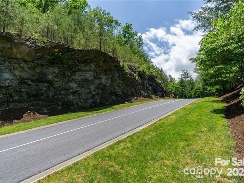 99999 Blue Mountain Way, Horse Shoe, NC 28742.  MLS# CAR4214407, YatesRealty ID 4204. Coming up hill to front gate