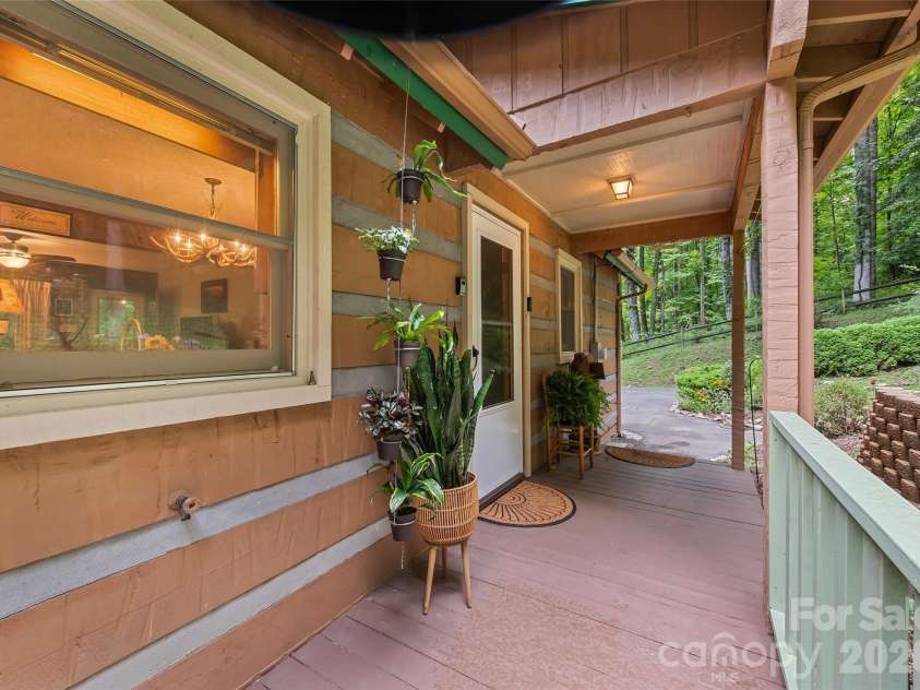 294 Laurel Branch Road, Maggie Valley, NC 28751.  MLS# CAR4411437, YatesRealty ID 42056. Covered Entrance