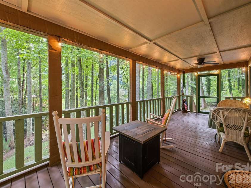 294 Laurel Branch Road, Maggie Valley, NC 28751.  MLS# CAR4411437, YatesRealty ID 42056. Covered porch