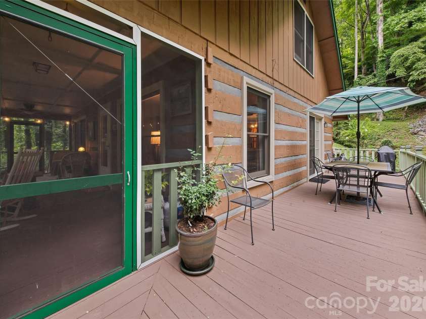 294 Laurel Branch Road, Maggie Valley, NC 28751.  MLS# CAR4411437, YatesRealty ID 42056. Open side deck