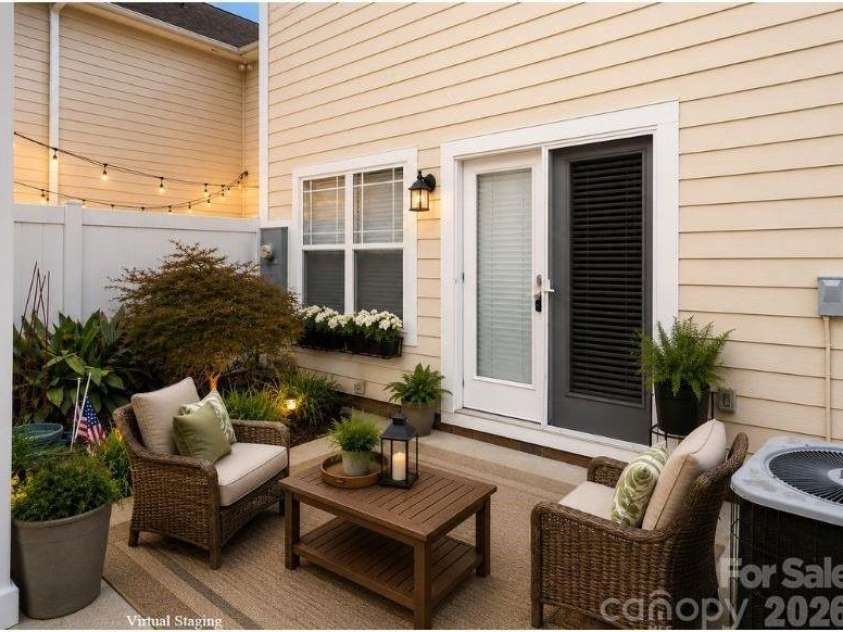 2304 Bonterra Boulevard, Indian Trail, NC 28079.  MLS# CAR4406663, YatesRealty ID 42062. Staged Back Patio