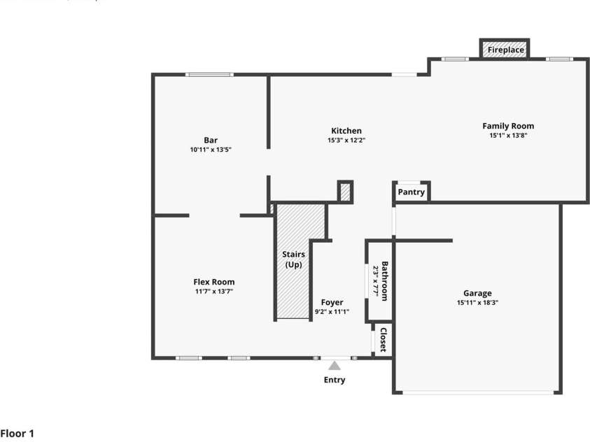 13901 Kings Carriage Lane, Charlotte, NC 28278.  MLS# CAR4407862, YatesRealty ID 42065. First Floor Plan