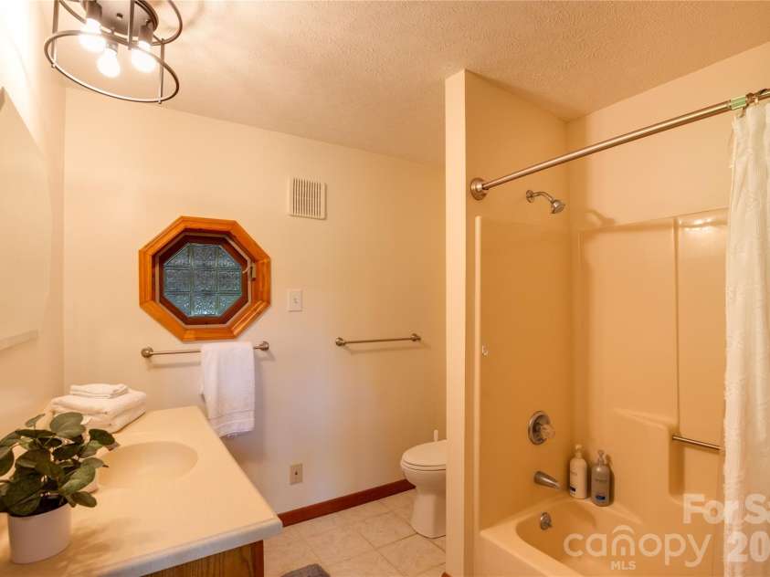 300 Buck Drive, Hot Springs, NC 28743.  MLS# CAR4404873, YatesRealty ID 42086. Master bath