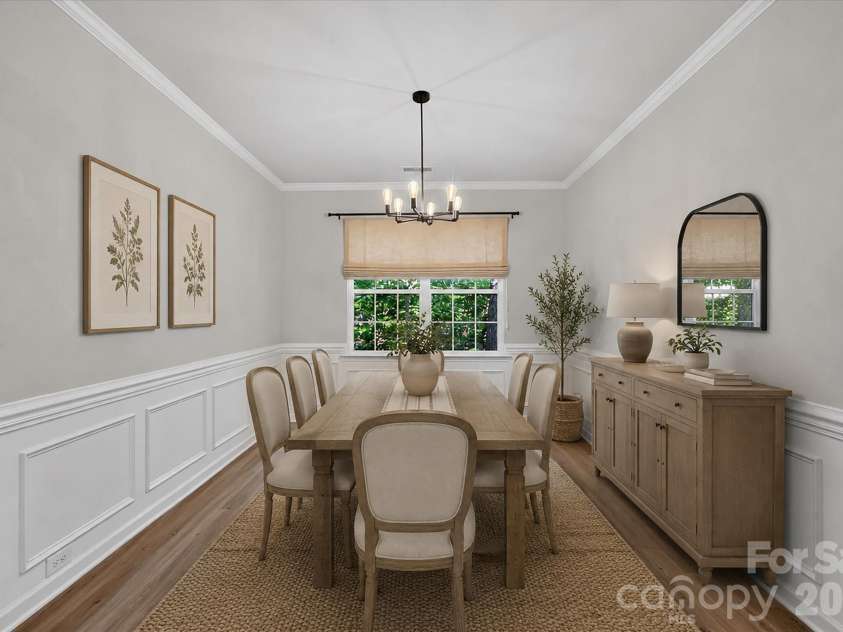 14016 Southbridge Forest Drive, Charlotte, NC 28273.  MLS# CAR4404050, YatesRealty ID 42102. Formal Dining Room Virtually Staged