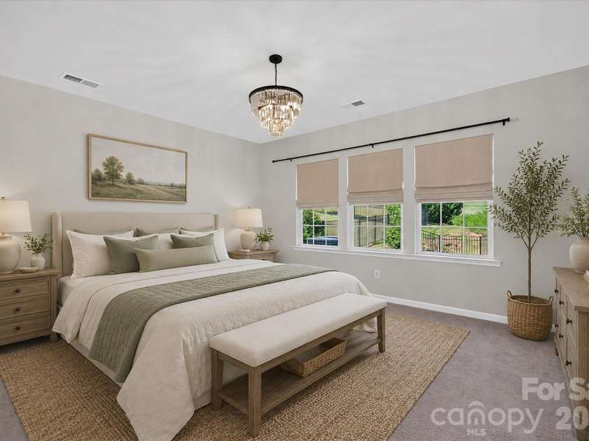 14016 Southbridge Forest Drive, Charlotte, NC 28273.  MLS# CAR4404050, YatesRealty ID 42102. Primary Bedroom Virtually Staged