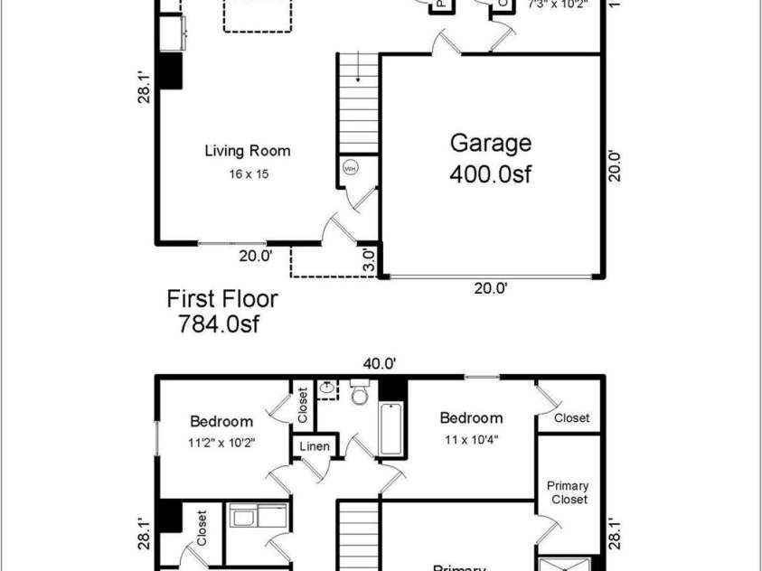 7016 Ludell Lane, Charlotte, NC 28215.  MLS# CAR4410902, YatesRealty ID 42112. Floor plan