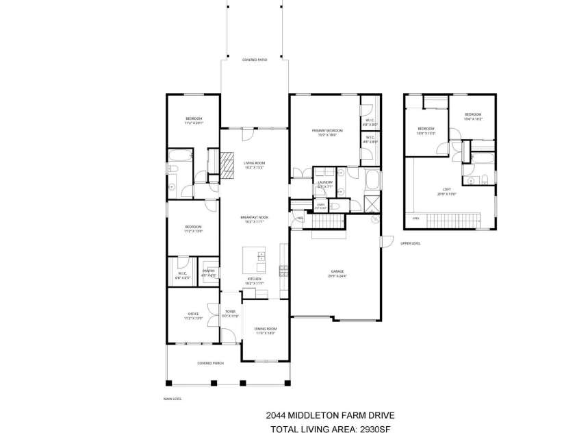 2044 Middleton Farm Drive, Belmont, NC 28012.  MLS# CAR4406929, YatesRealty ID 42119. 