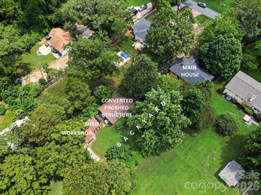 5315 Ruth Drive, Charlotte, NC 28215.  MLS# CAR4407741, YatesRealty ID 42129. Aerial view