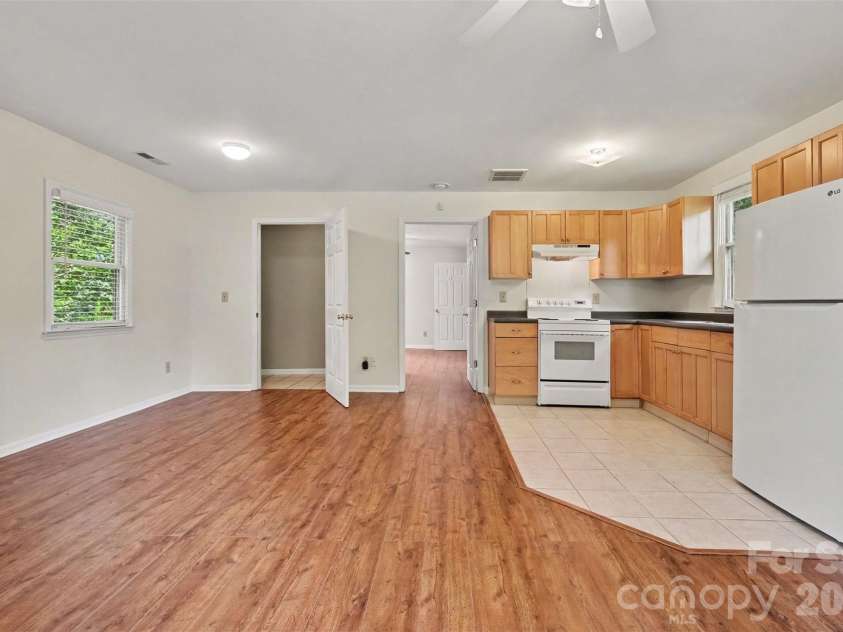 5315 Ruth Drive, Charlotte, NC 28215.  MLS# CAR4407741, YatesRealty ID 42129. Converted, finished structure: Kitchen and storage closet