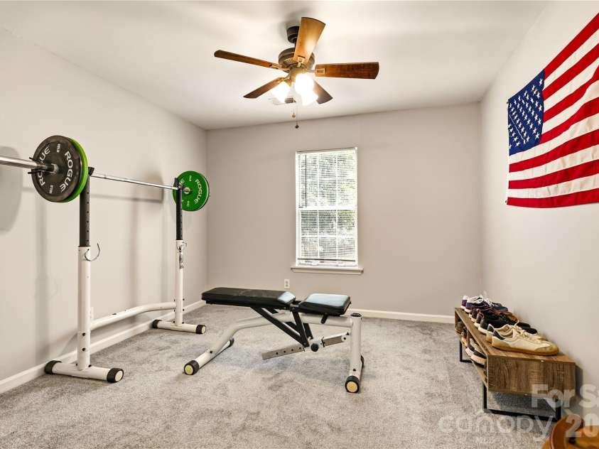 6355 Windsor Gate Lane, Charlotte, NC 28215.  MLS# CAR4406081, YatesRealty ID 42134. Third bedroom currently being used as a workout room