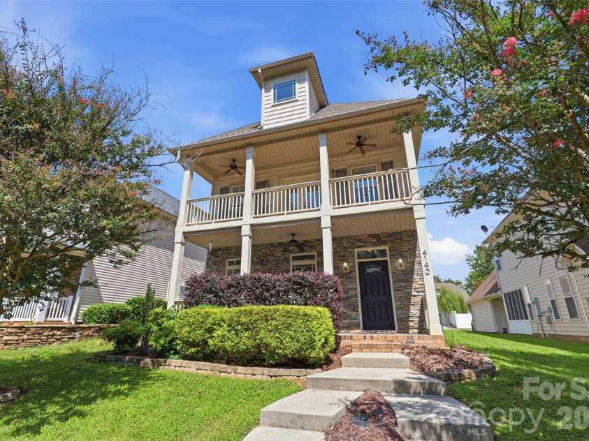 4140 Cedar Point Avenue, Matthews, NC 28104.  MLS# CAR4400390, YatesRealty ID 42135. Front of Home