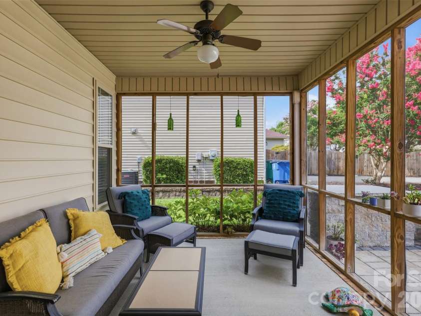 4140 Cedar Point Avenue, Matthews, NC 28104.  MLS# CAR4400390, YatesRealty ID 42135. Screened Porch