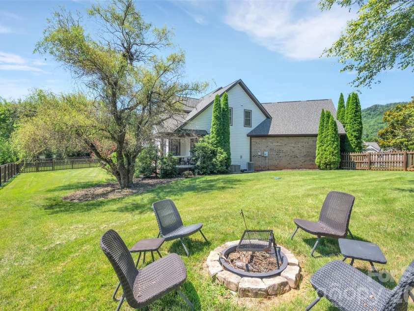 37 Carland Drive, Arden, NC 28704.  MLS# CAR4409376, YatesRealty ID 42190. Backyard Fire Pit