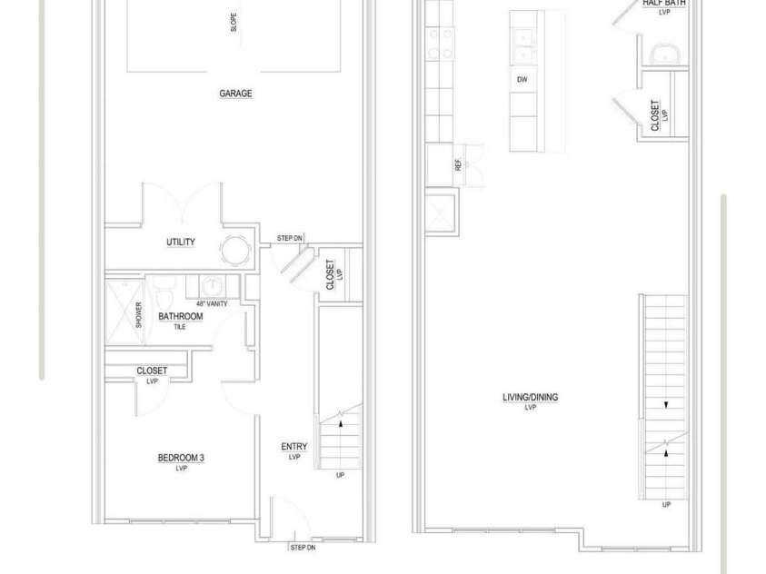 5011 Nimes Road, Charlotte, NC 28208.  MLS# CAR4076334, YatesRealty ID 422. Floor plan, showing the lower and main floors (page 1/2)