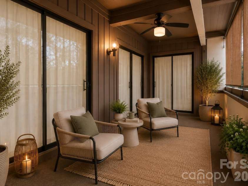 7331 Winery Lane, Charlotte, NC 28227.  MLS# CAR4345959, YatesRealty ID 4221. Relax on the Balcony - virtual image