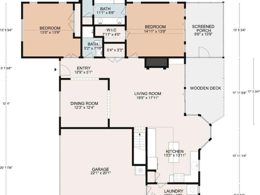 103 Trumpet Lane, Asheville, NC 28803.  MLS# CAR4342648, YatesRealty ID 4222. Main Level / Floor Plan