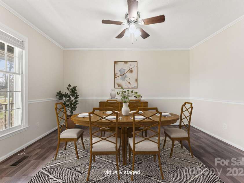 822 Bethlehem Road, Kings Mountain, NC 28086.  MLS# CAR4232723, YatesRealty ID 4223. Dining room -virtually staged