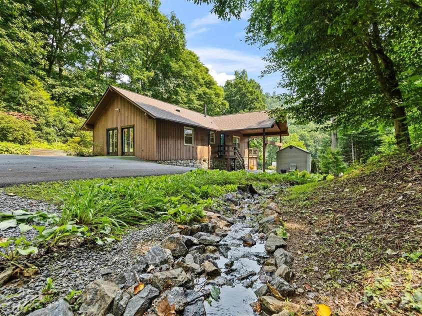 4 Timbersong Drive, Weaverville, NC 28787.  MLS# CAR4400757, YatesRealty ID 42239. Trickling Stream & No Steps