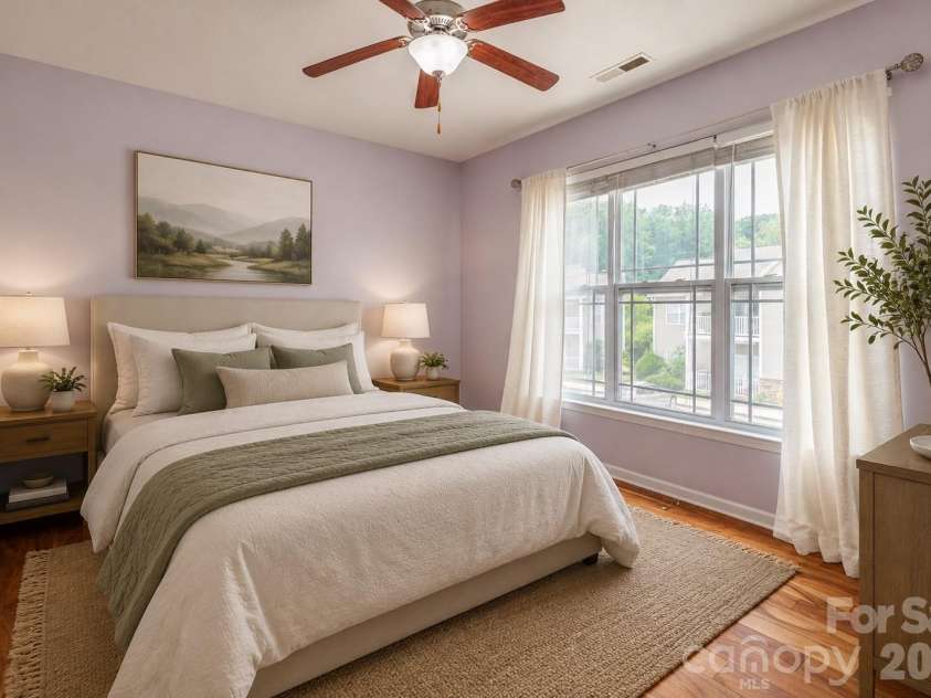 15 Mill Creek Loop, Asheville, NC 28806.  MLS# CAR4406752, YatesRealty ID 42245. Virtually Staged Bedroom