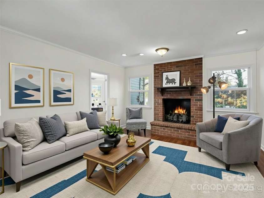 101 Bent Creek Ranch Road, Asheville, NC 28806.  MLS# CAR4318923, YatesRealty ID 4226. Virtually staged den to give vision into possibilities