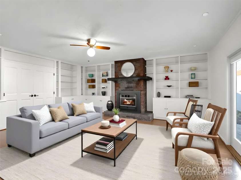 101 Bent Creek Ranch Road, Asheville, NC 28806.  MLS# CAR4318923, YatesRealty ID 4226. Virtually staged large bonus room to give vision into possibilities