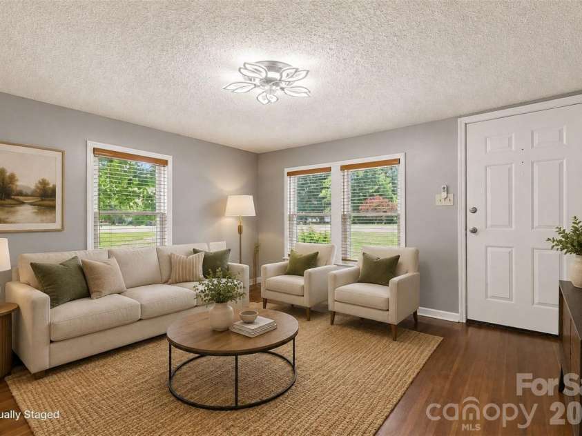 5196 Green Road, Stanley, NC 28164.  MLS# CAR4411421, YatesRealty ID 42267. Living Room Virtually Staged