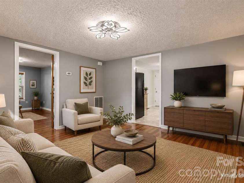 5196 Green Road, Stanley, NC 28164.  MLS# CAR4411421, YatesRealty ID 42267. Living Room Virtually Staged