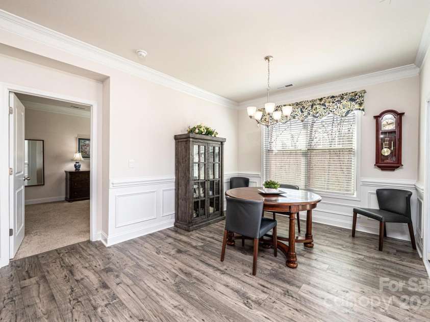 640 Latrobe Drive, Iron Station, NC 28080.  MLS# CAR4238619, YatesRealty ID 4227. Sunny dining area.