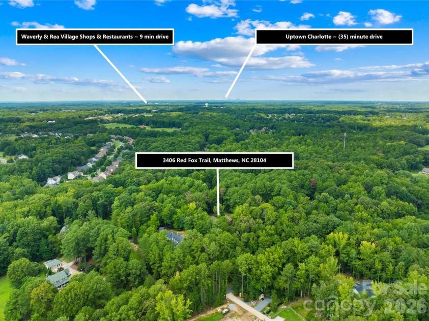 3406 Red Fox Trail, Matthews, NC 28104.  MLS# CAR4410433, YatesRealty ID 42275. 