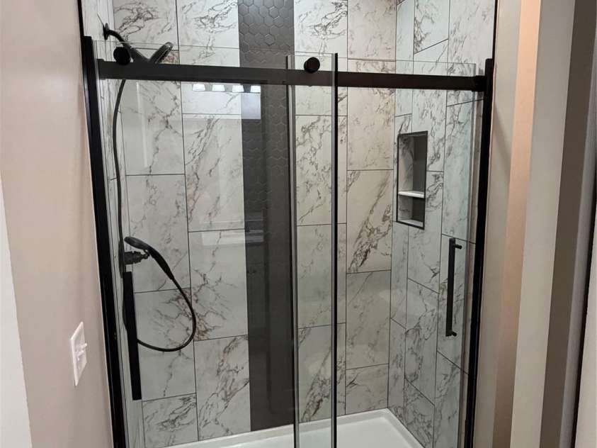 1135 Pinebrook Avenue, Valdese, NC 28690.  MLS# CAR4412091, YatesRealty ID 42284. Walk in shower