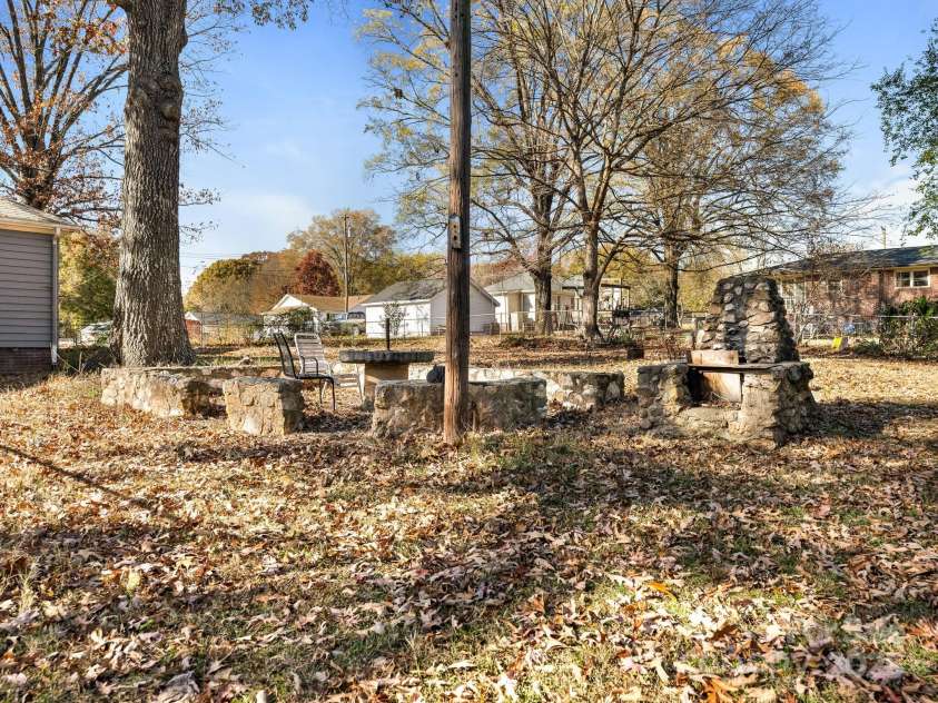 1008 Mable Avenue, Kannapolis, NC 28083.  MLS# CAR4322240, YatesRealty ID 423. Backyard Fireplace