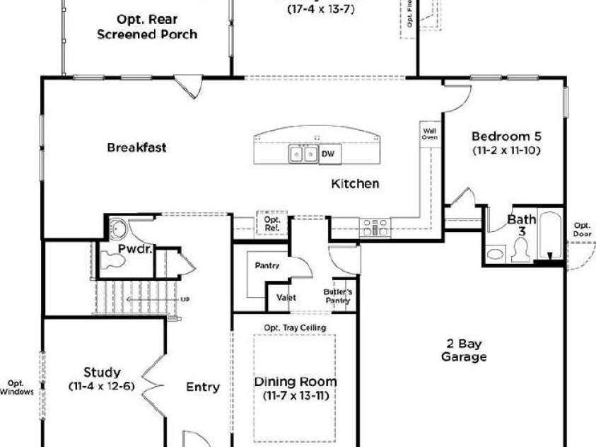 3026 Grandiose Drive, Indian Trail, NC 28079.  MLS# CAR4412254, YatesRealty ID 42300. Stonefield Floorplan - First Floor of Home Under Construction for Reference Only.