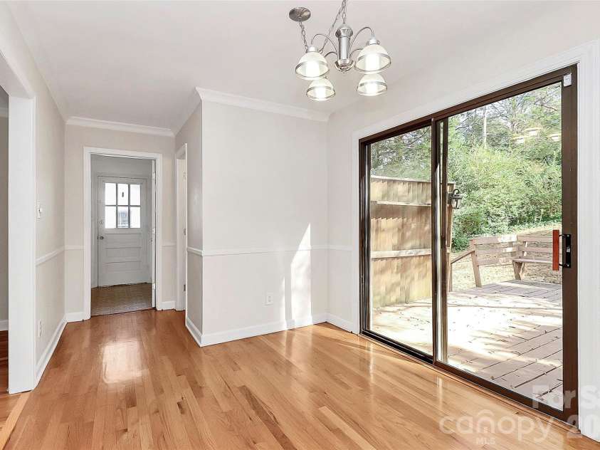 7501 Folger Drive, Charlotte, NC 28226.  MLS# CAR4325075, YatesRealty ID 4232. From kitchen to side entrance