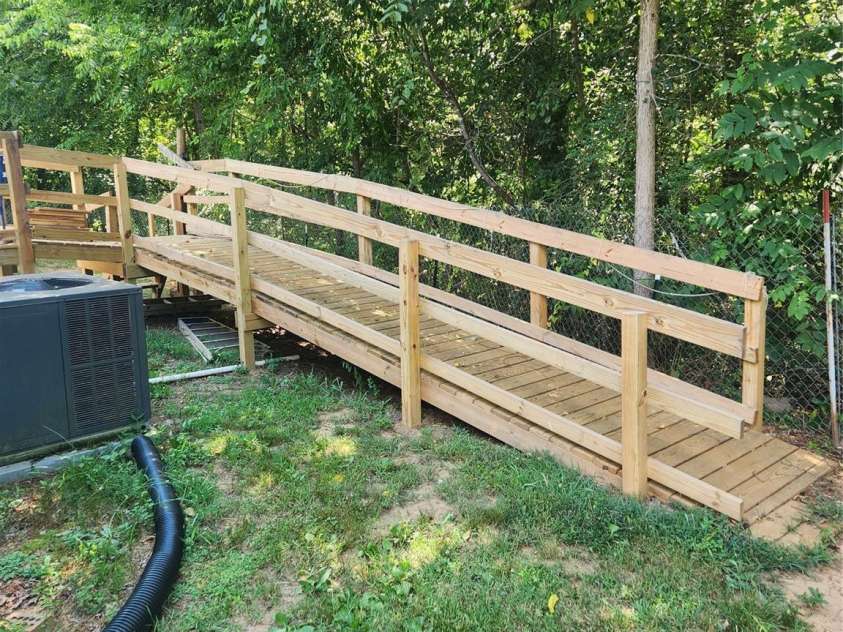 2283 Harbinson Lane, Morganton, NC 28655.  MLS# CAR4402037, YatesRealty ID 42331. Ramp to Deck for Rear Entry